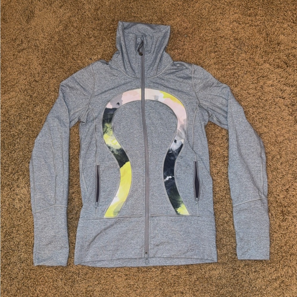lululemon athletica Gray Zip-Up Women's Top